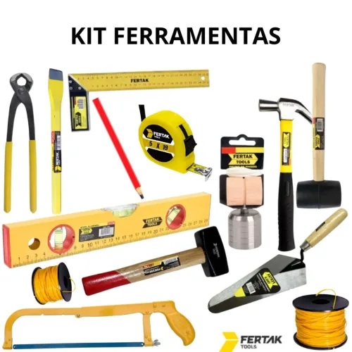 Kit ferramentas profissional de pedreiro 