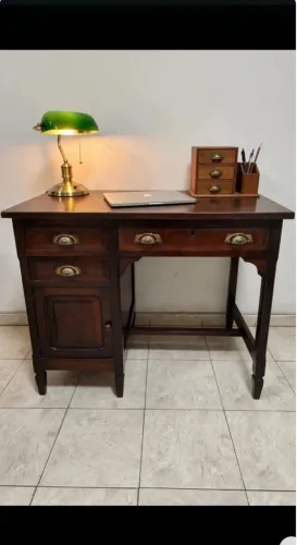 Escrivania Escrivaninha Antiga Vintage Art Deco Madeira Maciça