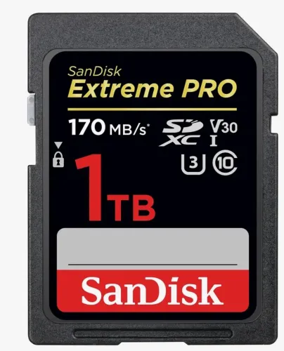 Cartão de Memória SanDisk Extreme Pro de 1 TB para Câmeras e Dispositivos