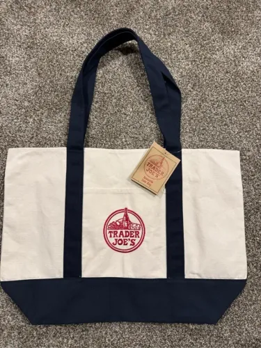 Bolsa Trader Joe's grande de lona original nova com etiqueta