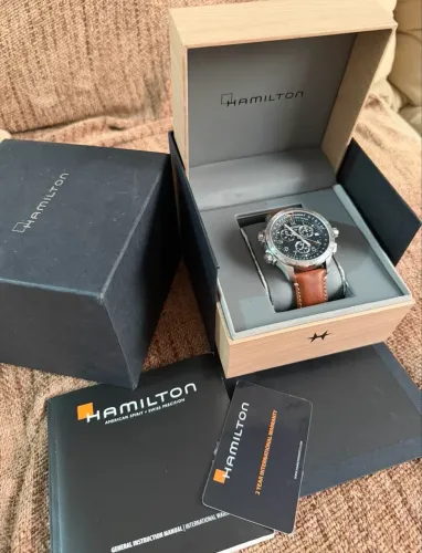 Relógio Hamilton khaki aviation X wind completo