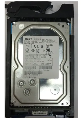 Disco rígido empresarial de 3 TB da HGST/EMC com interface SAS.