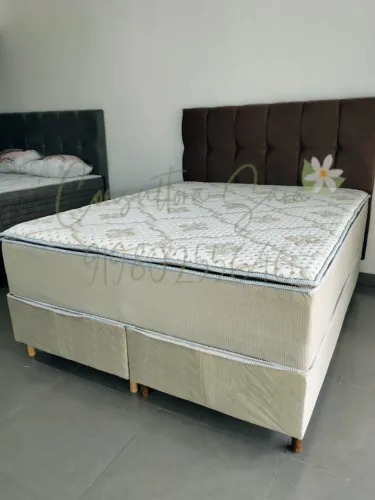 CAMA QUEEN COM PILLOW TOP E MOLAS ENSACADAS