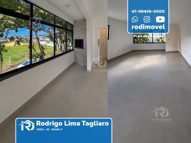 2 suítes com churrasqueira, 95 m², garagem fixa, Praia dos Amores, Locação anual R$ 4.500