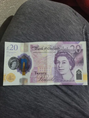 Nota de £20 Rainha Elizabeth