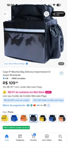 Mochila bag delivery