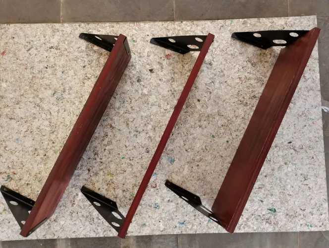 Kit 3 prateleiras com mão francesa trapezio