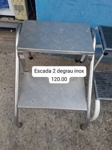 Escada 2 degrau inox