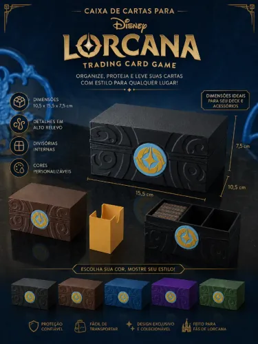 Caixa de cartas deck box Lorcana