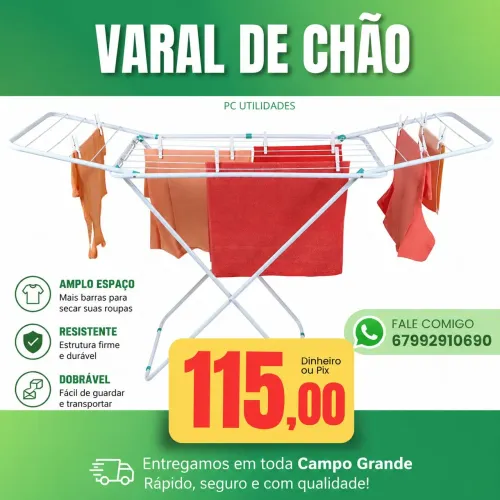 Varal de chão com abas Grande