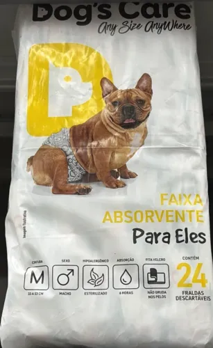 Fralda higiênica para cães machos - Dogs Care