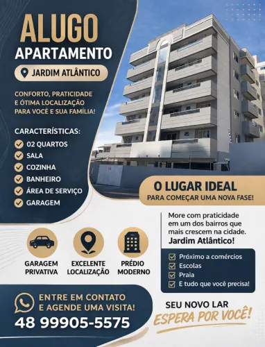 PROMOÇÃO!!! LOCAÇÃO ALUGUEL APARTAMENTO 2 QUARTOS JARDIM ATLÂNTICO FLORIANÓPOLIS FLORIPA