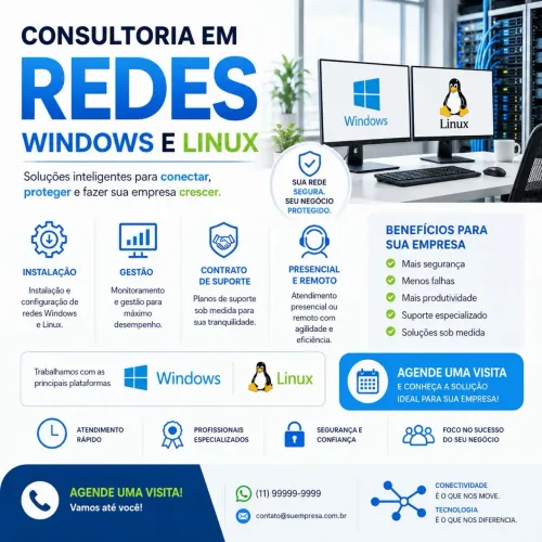 Suporte de TI | Redes Windows e Linux | Servidor | Consultoria em Informática | Empresa