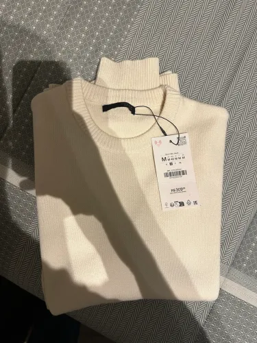 Suéter moletom bege zara novo
