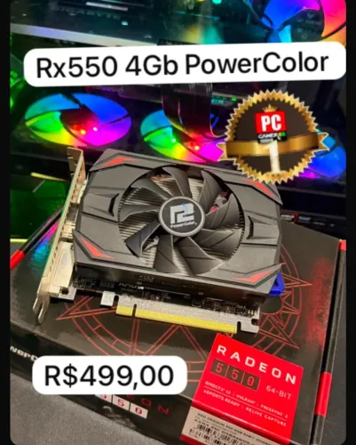 Placa de Vídeo PowerColor RX 550 , 4GB DDR5 -