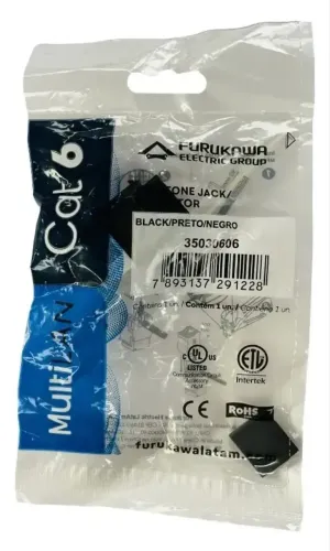 60 unidades Keystone RJ45 Cat6 MultiLan da Furukawa.
