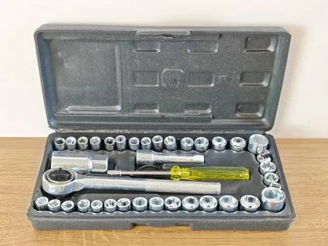 Jogo de Soquetes Com Chave Catraca 40 Peças - Entrega Grátis