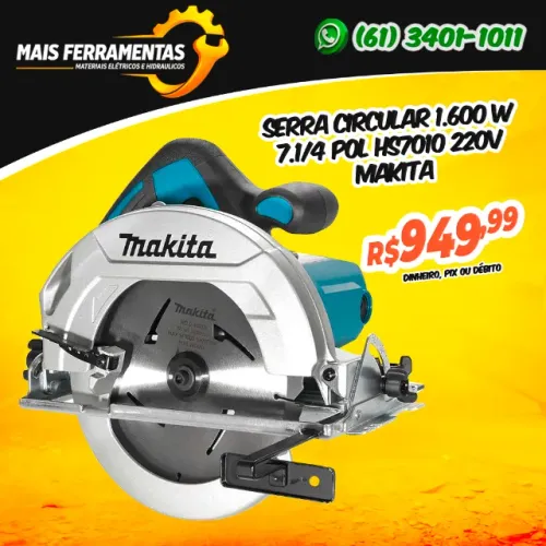 Serra circular 1.600 W 7.1/4 Pol HS7010 220V MAKITA