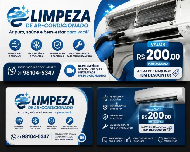 Limpeza e manutenção ar condicionado sistema de refrigeração