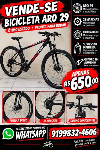 Vende ser uma bicicleta aro 29