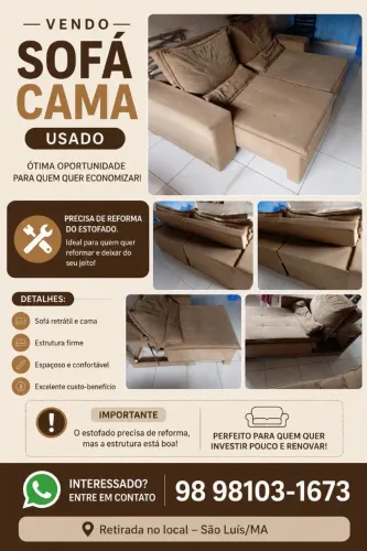 Sofá cama usado