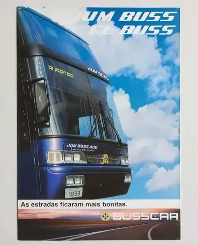 Busscar Jum Buss, El Buss - Catálogo Folder Pôster Prospecto Ônibus