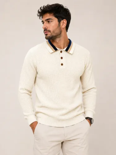 SUÉTER TRICÔ GOLA POLO MASCULINO