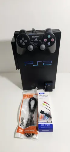 PlayStation 2 FAT SCPH-50011 - HD Interno 1TB - Completo