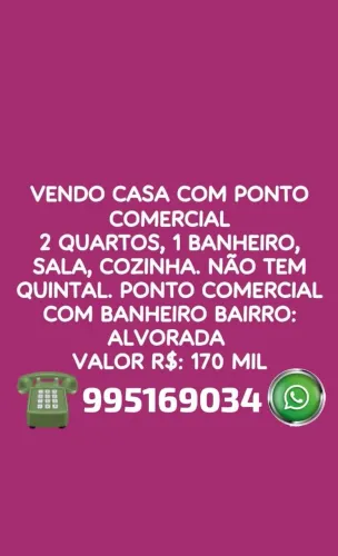 VENDO CASA NO BAIRRO ALVORADA 2 PISOS
