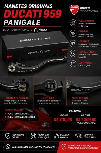 MANETE DUCATI 959 PANIGALE - DUCATI PERFORMANCE RIZOMA ?
