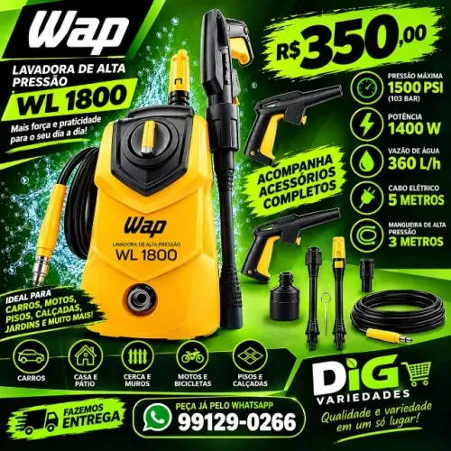 Lavadora de Alta Pressão WAP WL 1800 Nova Lacrada