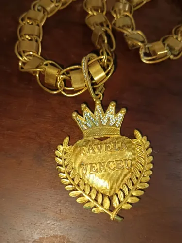 Cordão elo duplo maciço + pingente
