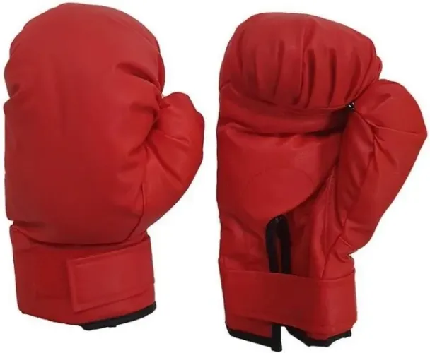 luva de boxe e muay thai lb220p western treno artes marciais fit pu-vermelho