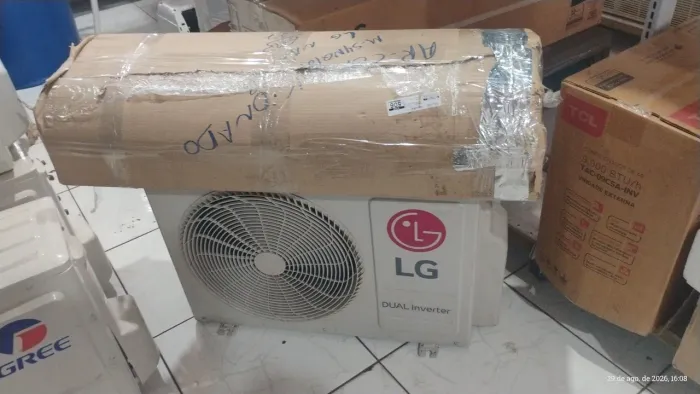 Ar condicionado split Hi Wall LG dual Voice inverter Frio 220v gás R410A Wi-Fi
