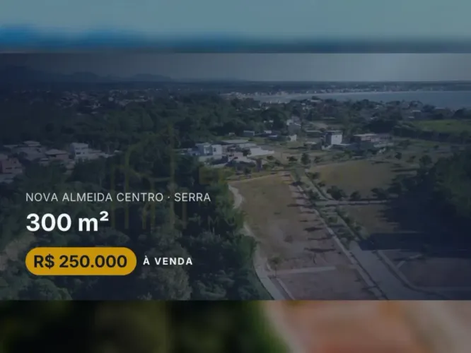 Lote em Nova Almeida Centro: espaço e liberdade para seu projeto!