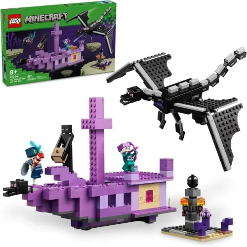 Lego Minecraft 21264 O Dragão Ender E O Navio Do Fim