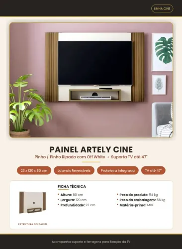 Painel para TV até 43 polegadas