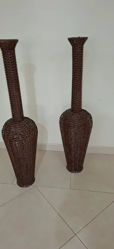 Vaso de Vime  - 98 x 5cm fiâmetro - Marrom