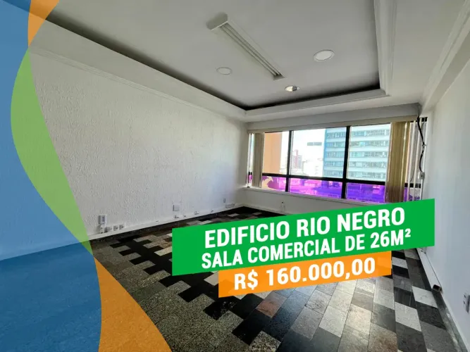 Sala comercial de 26m² no Edificio Rio Negro Center - Centro