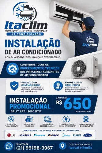 INSTALAÇÃO DE AR CONDICIONADO.