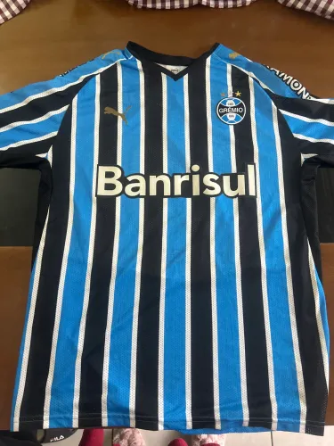 Camisa oficial do Grêmio modelo tricolor da temporada 2008 número 10