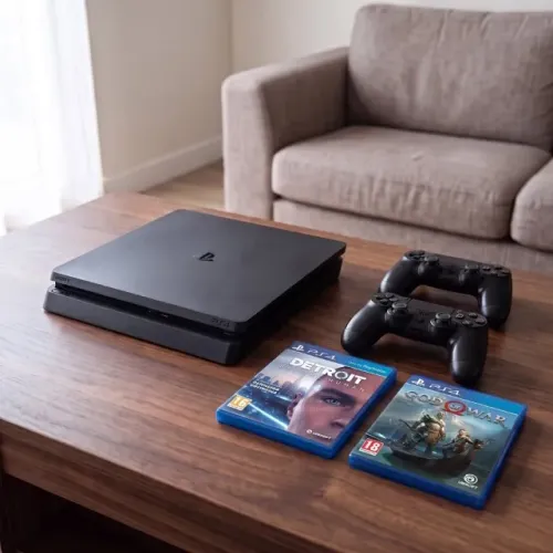 PS4 Slim 1TB Impecável Playstation 4 + 2 Jogos + 2 Controles PS4 em até 12x