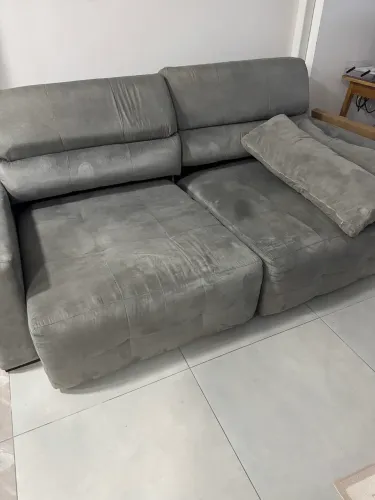 Sofá Retrátil e Reclinável Cinza - Confortável