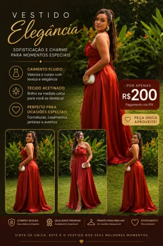 Vestido para eventos - terracota