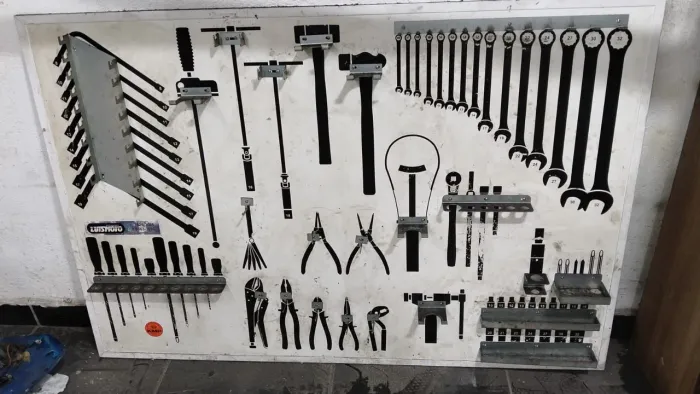 Painel organizador para oficina