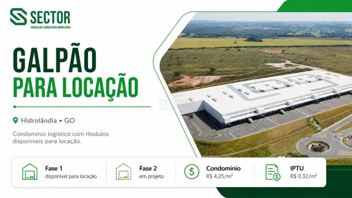 Galpão para Locação 46,92 m² Hidrolândia - GO