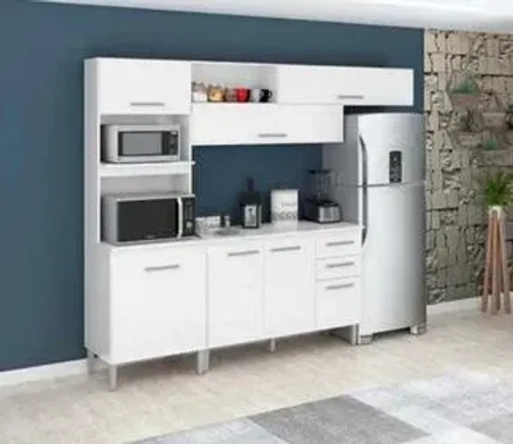 Cozinha Completa com 6 Portas 3 Gavetas - Fazemos Entregas!