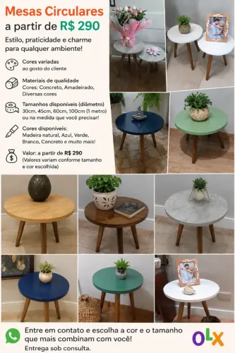 Mesas Circulares - Estilo e Elegância para Seu Ambiente!