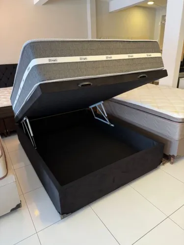 Cama BAÚ CASAL COM COLCHÃO TOP - Entrego!