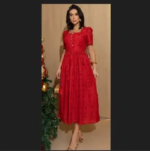 Vestido bordado 3d 100% algodão